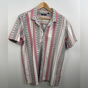 Brave Soul Red and Black Patterned Men's Shirt